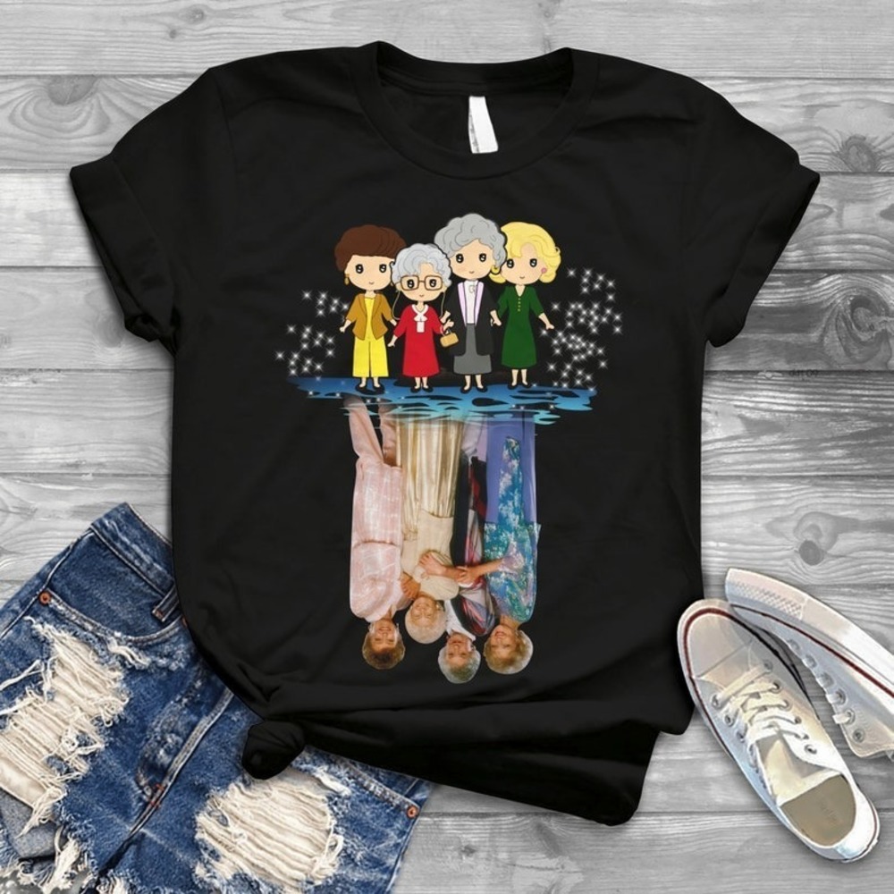 The Golden Girls Chibi Characters Shadow T-Shirt
